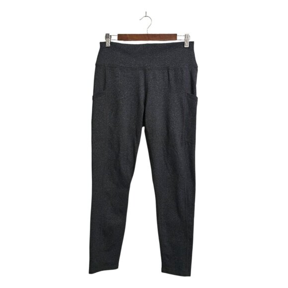 Fabletics High Waisted Side Pockets 7/8 Leggings In Charcoal Sz L - Picture 1 of 8